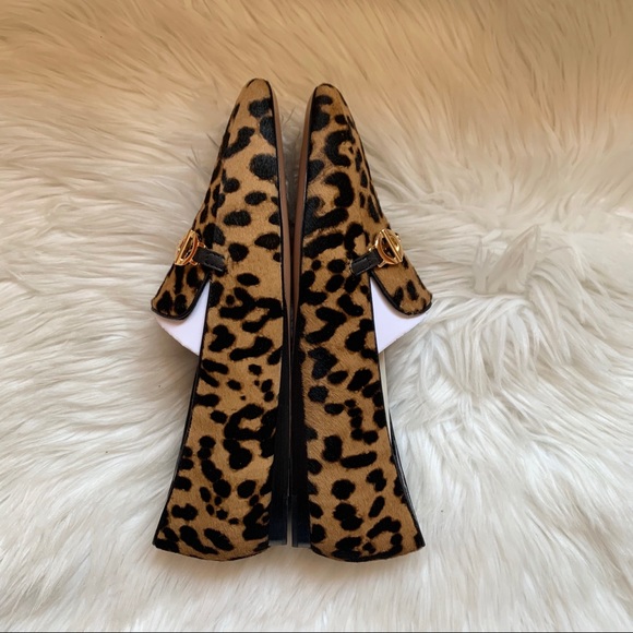 New! VERONICA BEARD Grier Haircalf Chain Loafers - Picture 3 of 9